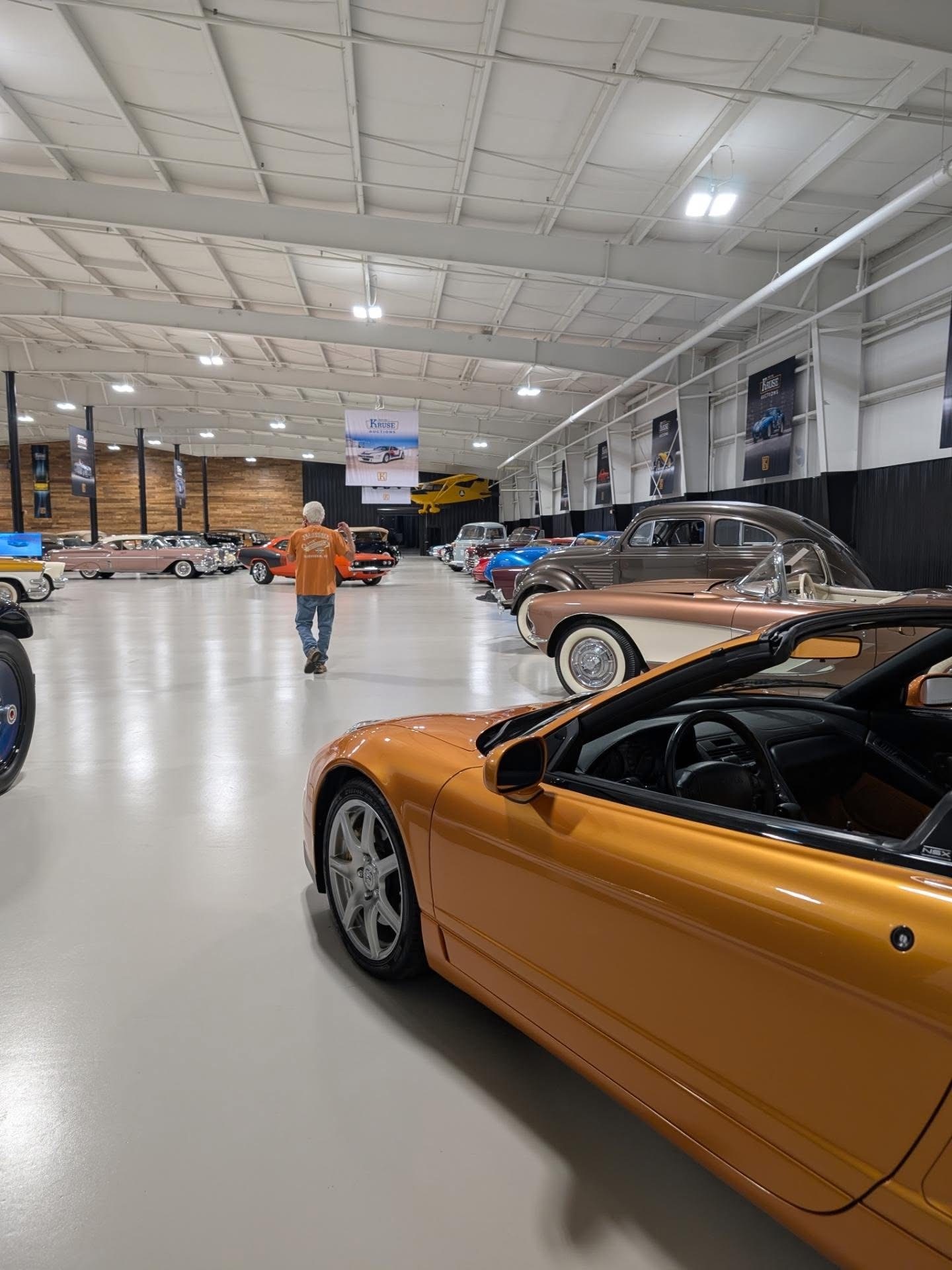 Classic car displayed inside the Auburn Classic Cars showroom
